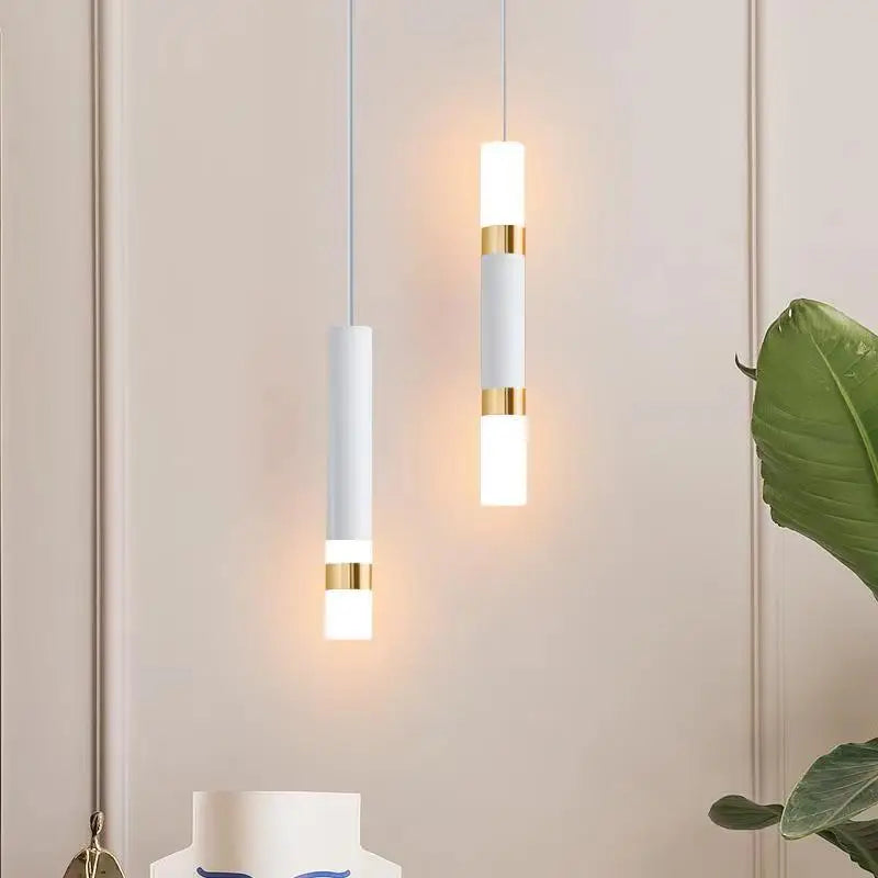 suspension LED en or art moderne long câble - vue 2 sur 26