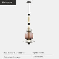 Suspensions design LED en verre de styliste du Canada