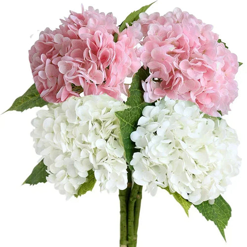 Set of 4 realistic artificial hydrangea flowers for decoration and weddings - vue 16 sur 18