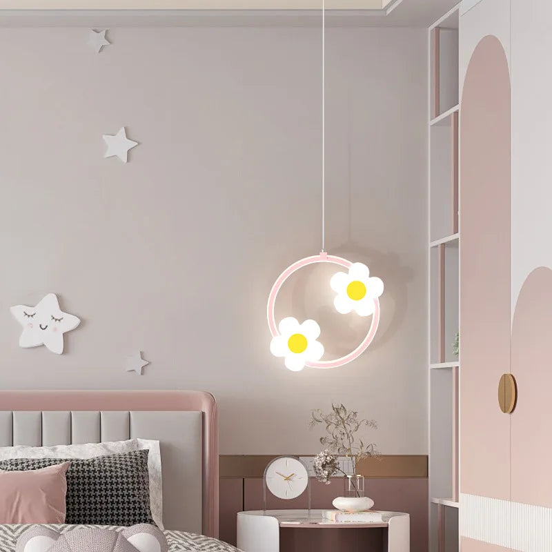 lustre fleur suspension pour fille chambre de bébé