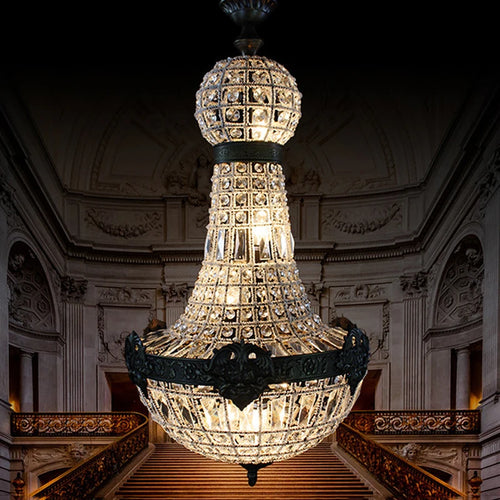 lustre en cristal européen 6 lumières pour intérieur élégant - vue 2 sur 7