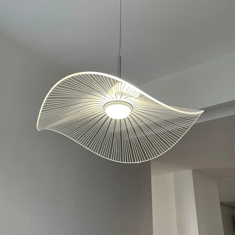 lustre led moderne suspendu lotus classique restaurant - vue 5 sur 13