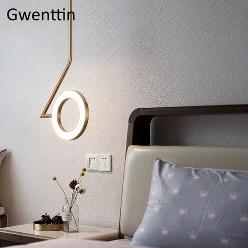 lustre anneau lune suspension moderne pour décoration intérieure