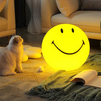 Simple sourire visage Led veilleuses USB Rechargeable PE lampe de nuit chambre d'enfants Protection des yeux chambre chevet décor lampe de bureau