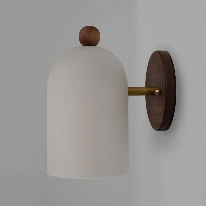 2024 Walnut Wood Iron, Simple Modern Wabi-sabi style, Wall Sconce for Bedroom, Bedside, Living, Dining Room, Corridor Aisle - vue 4 sur 10