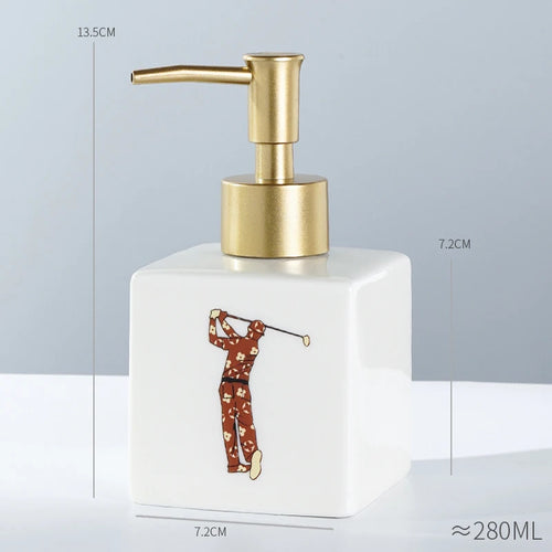 WHYOU Cermic Separate Shampoo Shower Gel Bottle, Liquid Soap Dispensers, Emulsion, Latex Hand Wish Bottles, Bathroom Accessories - vue 15 sur 18