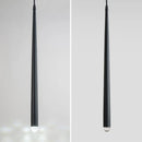 suspension conique en tube long en acrylique et cuivre pour bar et magasin