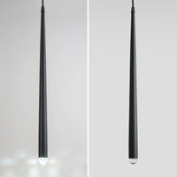 suspension conique en tube long en acrylique et cuivre pour bar et magasin