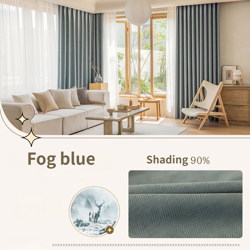 Rideau occultant uni style moderne pour salon chambre - vue 22 sur 23