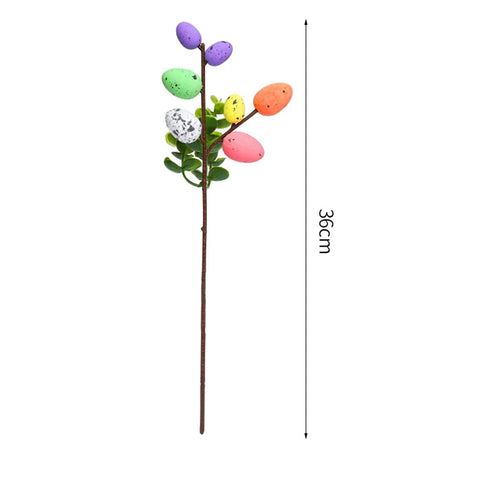 décoration florale artificielle de pâques avec lapins et œufs - vue 17 sur 16