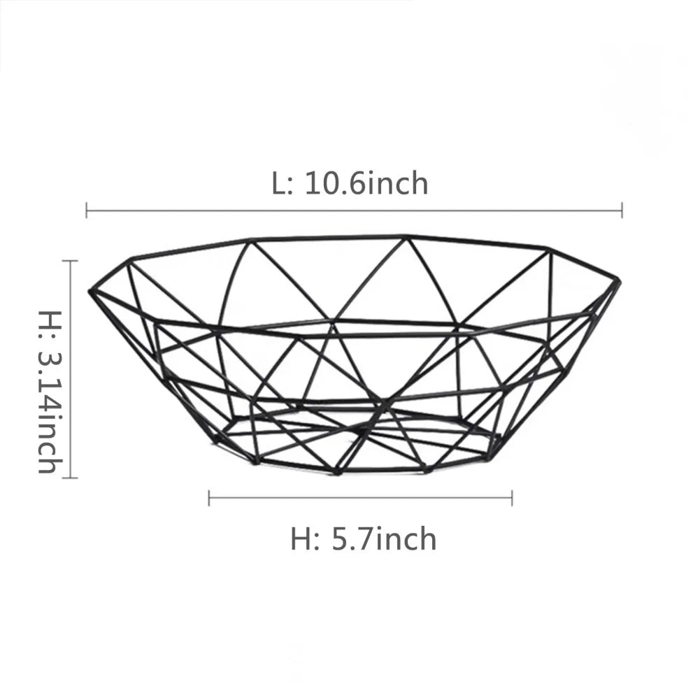 panier à fruits en fer multi-tailles pour rangement divers - vue 13 sur 14