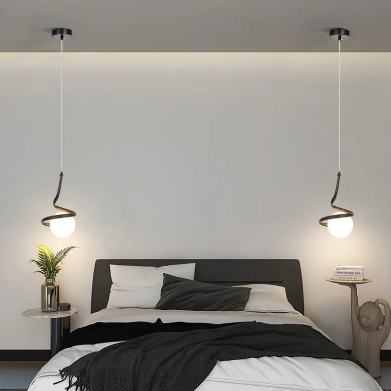 suspension en verre sphérique pour un éclairage moderne minimaliste - vue 5 sur 10