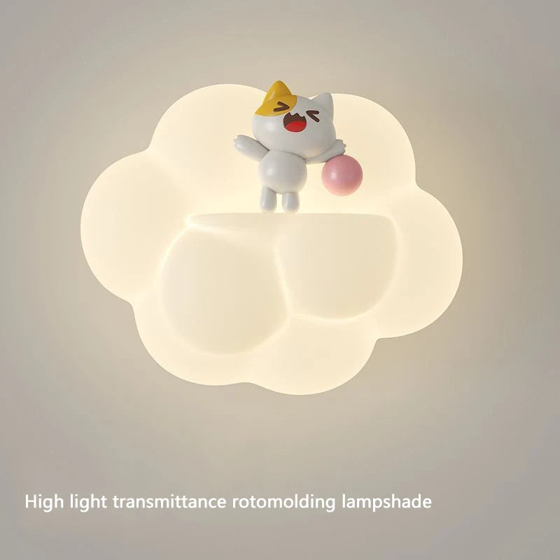 applique murale nuage ours chat singe pour enfants bébé