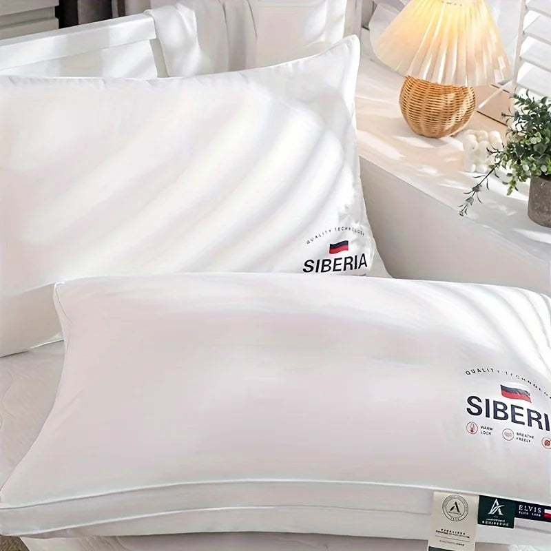 All Cotton Pillow with Thickened and Encrypted Core for Neck Protection, Available in 3 Heights, Bedroom Pillow, White - vue 4 sur 7