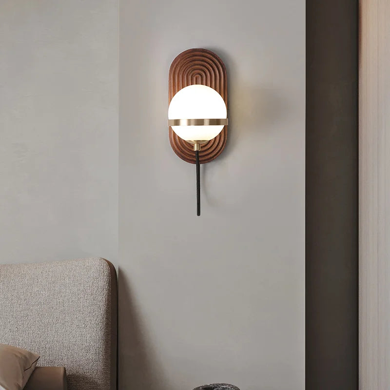 Applique murale chinoise en noyer noir - vue 6 sur 6