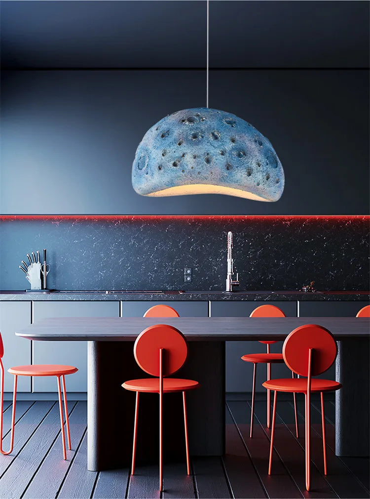 lustre led style nordique wabi sabi créatif artistique - vue 6 sur 9