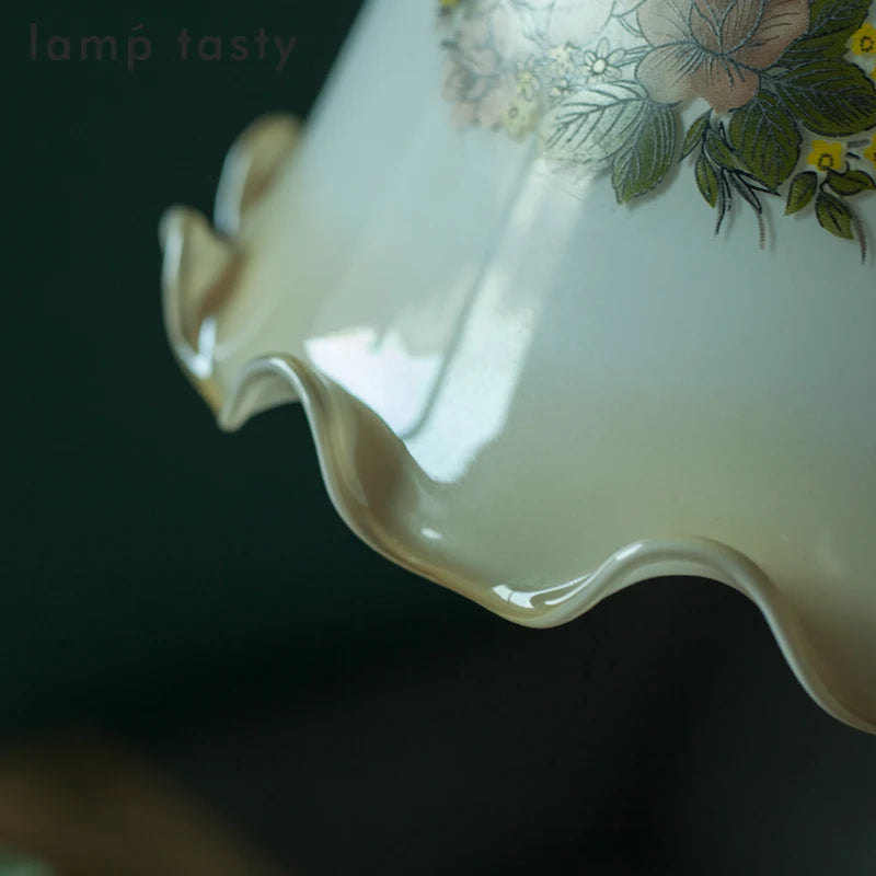 suspension vintage en verre fleur led pour intérieur