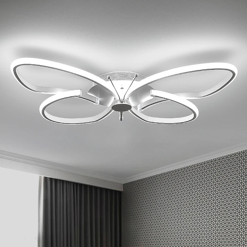 plafonnier led moderne papillon avec intensité variable décoratif - vue 5 sur 8