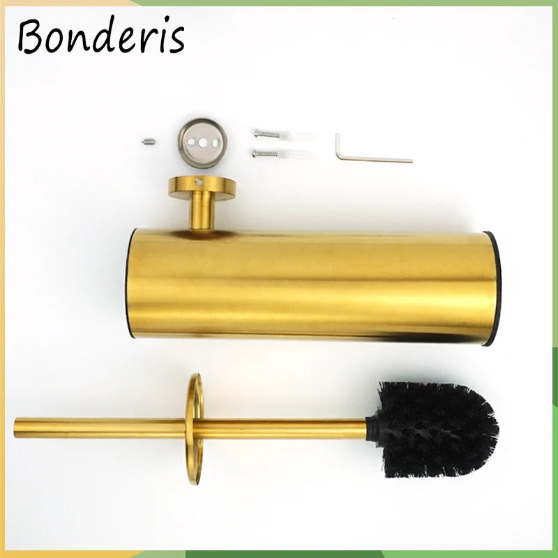 porte brosse de toilette mural en acier inoxydable pour nettoyage et rangement - vue 6 sur 12