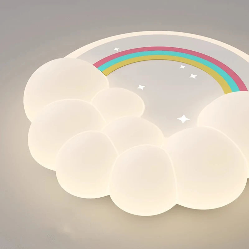 plafonnier led moderne nuages bulles pour chambre enfant - vue 7 sur 10
