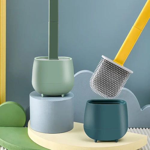 brosse de toilette anti-fuite avec support à séchage rapide - vue 2 sur 10