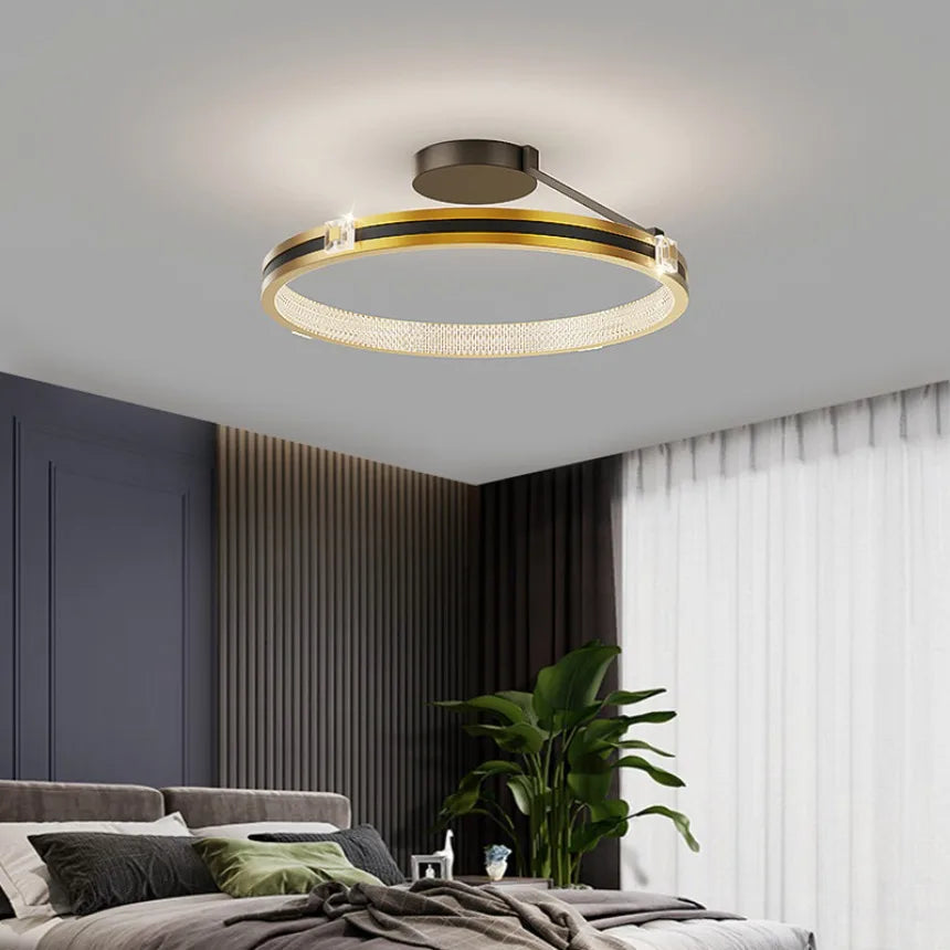 plafonnier led moderne de luxe en cristal décoration luminaires - vue 6 sur 9