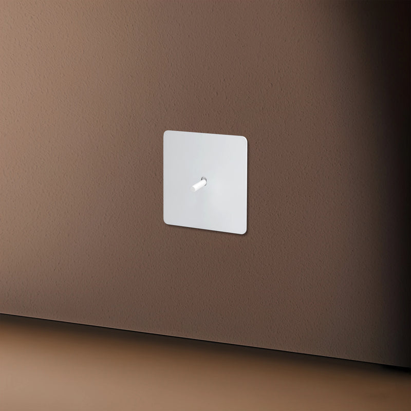 Prise TV et RJ45 en acier blanc mat bords arrondis