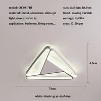 2023 Modern Triangular Aluminum LED Chandelier, Living Room Bedroom Chandelier, Home Decoration Kitchen Chandelier