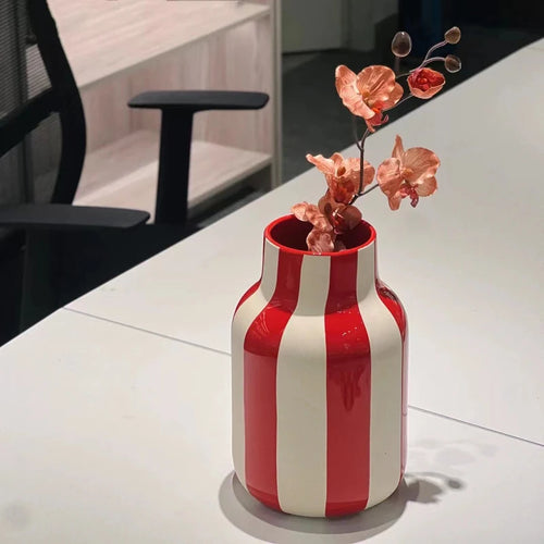 Geometrically Shaped Ceramic Flower Arrangement, Home Decor, Dining Room Bedroom Living Room Office Decor Creative Art Vase, 1Pc - vue 2 sur 11