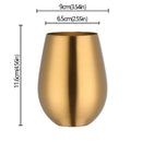 Verres acier inoxydable 500 ml style bar robustes