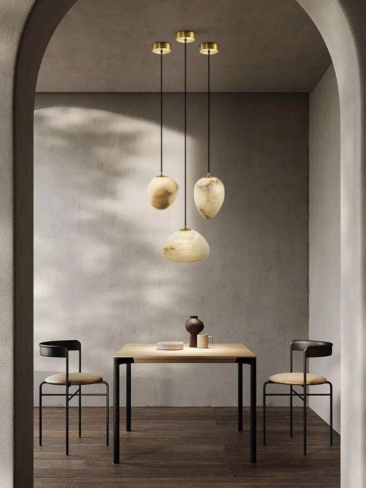 lustre suspendu en marbre géométrique design moderne pour intérieur - vue 2 sur 12