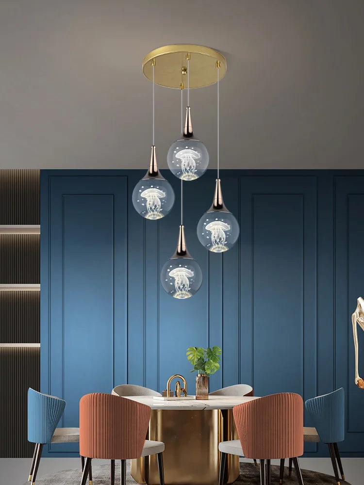 lustre moderne en cristal pour décoration intérieure animaux - vue 6 sur 13