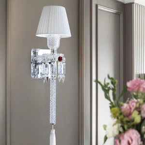 Modern crystal LED wall light for contemporary interiors
