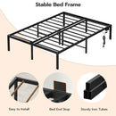 Wholesale Durable Bed Frames Queen Size Bed Base Full Size Double Twin Bedframe With LED Light Strip, Outlets And USB Ports