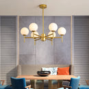 lustre led moderne médiéval avec boule de verre haricot magique