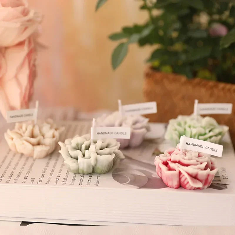 bougie 3d fleur dœillet décoration aromathérapie et cadeaux - vue 6 sur 11