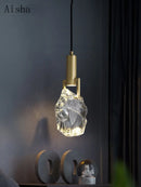 suspension en cristal led élégante pour décoration intérieure moderne