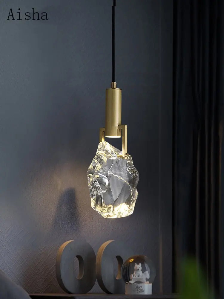 suspension en cristal led élégante pour décoration intérieure moderne - vue 5 sur 11
