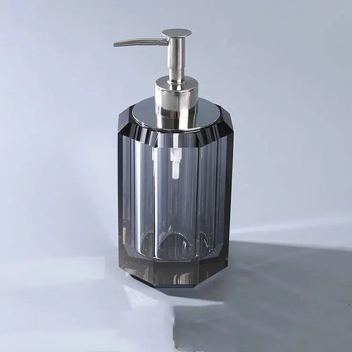 distributeur de savon liquide en cristal transparent pour salle de bain - vue 6 sur 6