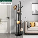 Freestanding Marble Metal Coat Rack, 3 Storage Shelves, 9 Hooks, Hall Tree for Coats, Hats, Bags, Entryway Organizer