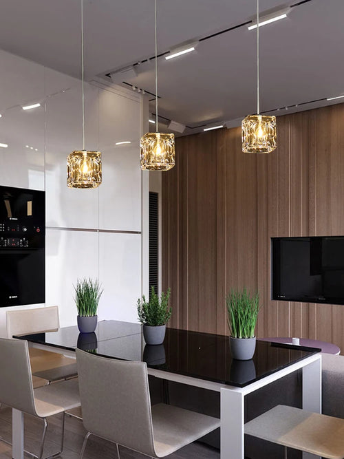 lustre moderne en cristal pour illumination intérieure élégante - vue 4 sur 12
