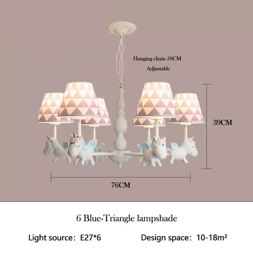 lustre enfant LED rotatif style nordique romantique et chaleureux - vue 24 sur 24