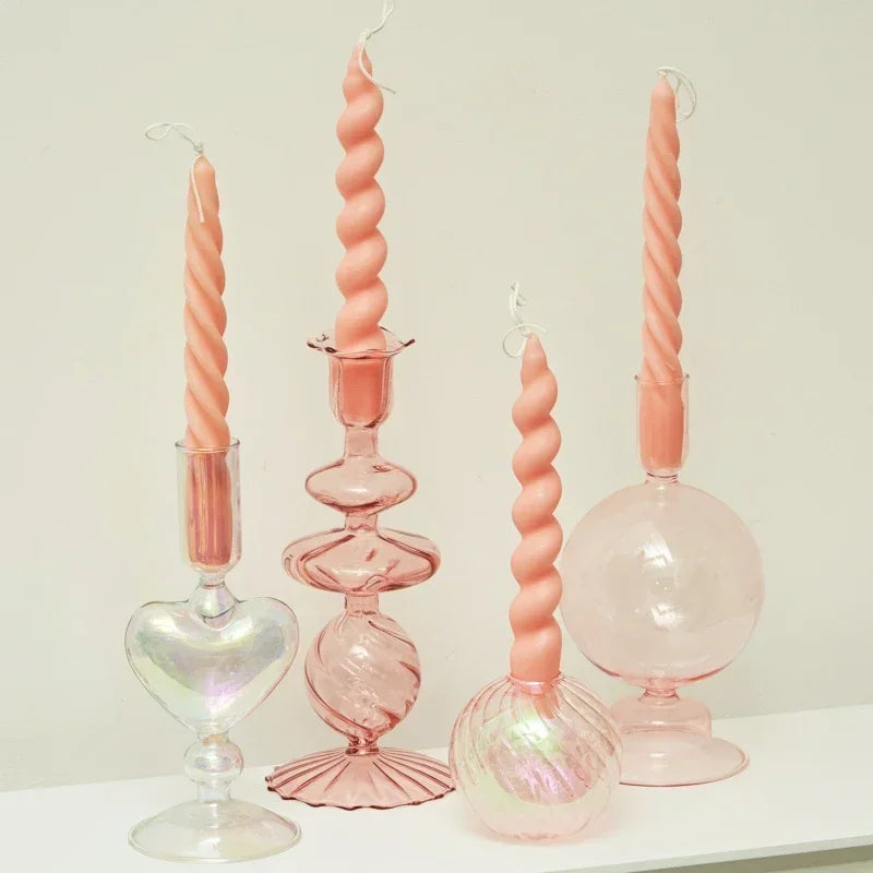 bougeoirs décoratifs en verre pour mariage et décoration intérieure - vue 6 sur 32