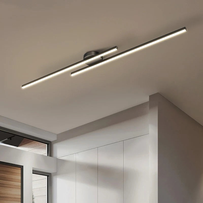 Plafonnier minimaliste à longue bande - vue 3 sur 24