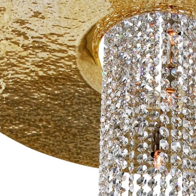lustre en cristal moderne pour villa de luxe led - vue 7 sur 8