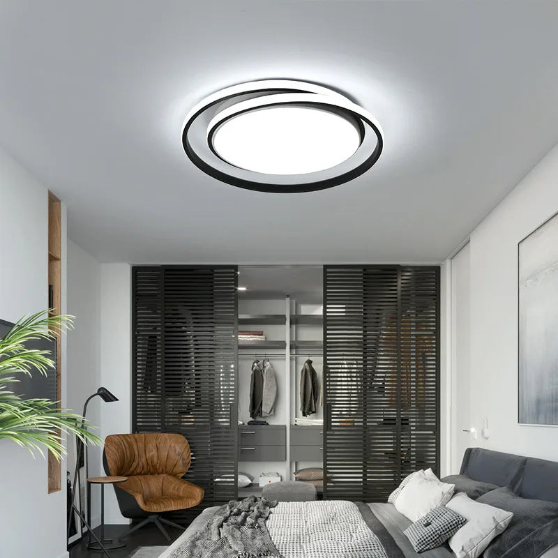 Plafonnier led moderne avec télécommande design simple