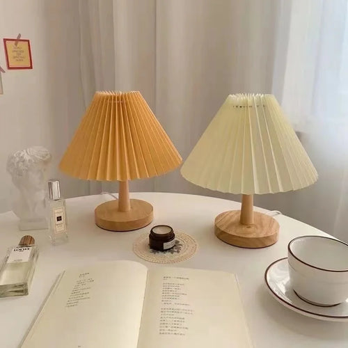 Lampe de Table plissée LED nordique moderne Ins - vue 3 sur 10