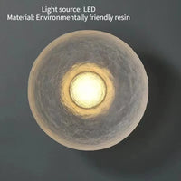 lampe circulaire design pour intérieur moderne en résine transparente