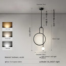 Modern pendant light with gold ring and minimalist Nordic lighting