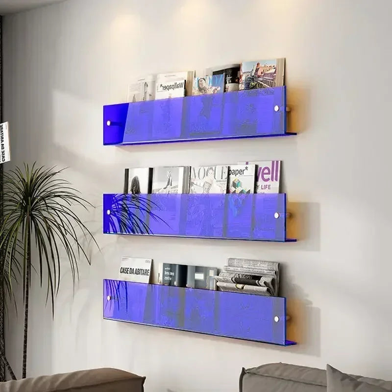 support mural en acrylique transparent pour magazines et livres - vue 3 sur 10